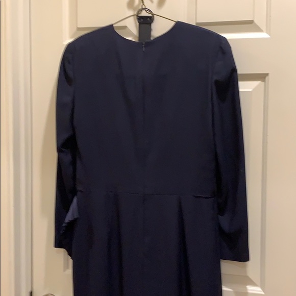 Carolina Herrera navy dress sz 12 - Picture 4 of 11